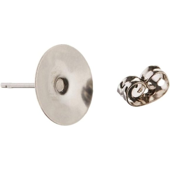 Darice Flat Pad Post Clutch Earrings, 6 Pairs of Earrings for DIY Embellishment - Picture 1 of 1